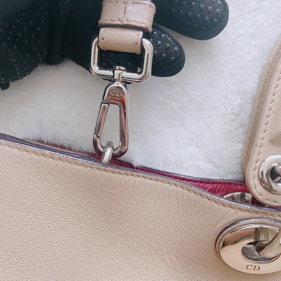 Authentic DIOR Diorossima Large tote bag Beige/ Purple ♥️ - Picture 6 of 12